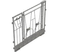 Barre de verrouillage de box à veaux modulaire Kerbl Argenté 110x1,5x2,5 cm