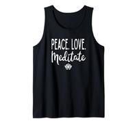 Barre de yoga zen Peace Love Meditation Fleur de lotus Débardeur