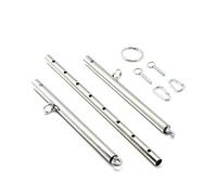 Barre d'écartement réglable en acier inoxydable - Repose-pieds chromés sans manchettes