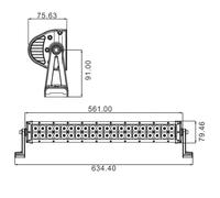 Barre d'éclairage LED 10/32V 120W 8000 lumens éclairage combiné SODIFLASH - 17035