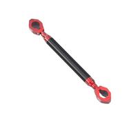 Barre D'équilibre De Moto Transversale Réglable pour Véhicule Modification du Siège Miroir Guidon Support D'extension(Red)