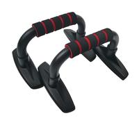 Barre d'équilibre pour gymnastique Barres de pompes, supports d'entraînement force, planche support avec structure antidérapante, portable(Red)