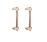 Barre d'équilibre pour gymnastique Support de pompes en bois avec poignées antidérapantes, équipement d'exercice for la maison(40CM-Bearing 500KG)