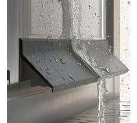 Barre d'étanchéité imperméable pour fenêtre, Black Rubber Rain Diverter Weather Stripping For Doors Windows 4.5-5.5cm Width 1-5m Length(5.5cm,1.5m(4.9ft))