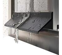 Barre d'étanchéité imperméable pour fenêtre, Rubber Self-Adhesive Rain Deflector For Windows And Doors Black Multiple Sizes(4.5cm,4m(13.1ft))