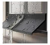 Barre d'étanchéité imperméable pour fenêtre, Self-Adhesive Rubber Rain Guard For Windows And Doors, Black, 1-5m Length, 4.5-5.5cm Width(4.5cm,1m(3.3ft))
