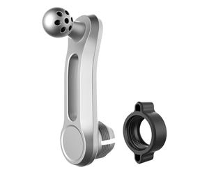 Barre d'extension de support de téléphone de voiture - 8,8 cm 17 mm Bras monté à rotule, adaptateur de téléphone de valve d'air, extension de support flexible avec angle de vision réglable et