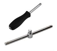 Barre d'extension en acier chromé avec verrou sécurisé pour ouille 6,35 mm + 12,7 mm Argenté
