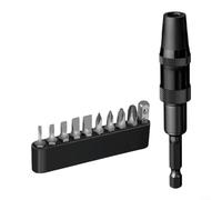 Barre d'extension magnétique courbée à 30 degrés avec tige hexagonale de 6,35 mm avec rotation à 360 degrés pour clés à douille et perceuses sans fil (C)