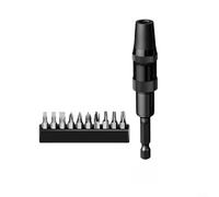 Barre d'extension magnétique courbée à 30 degrés avec tige hexagonale de 6,35 mm avec rotation à 360 degrés pour clés à douille et perceuses sans fil (B)