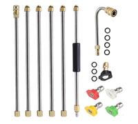 Barre d'extension pour nettoyeur haute pression, buse télescopique de 276 bar, buse pour machine de nettoyage, pour jardin, terrasse, terrasse, toit, béton