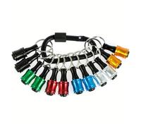 Barre d'extension professionnelle à changement rapide pour tournevis, à 12 emplacements, en aluminium léger pour perceuses et perceuses à impact