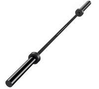 Barre d'haltères olympique - Longueur 180 cm - Capacité 200 kg - Acier robuste - Noir - Poignée moletée 130 cm