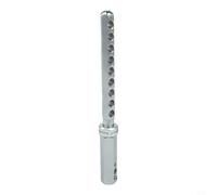 Barre d'haltères réglable de 22 cm en acier | Construction en acier massif, compatible Spinlock, longueur 15 cm, finition argentée