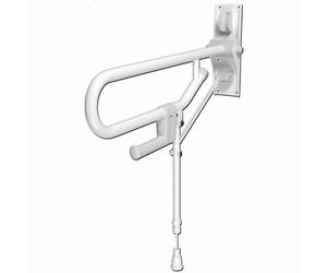 Barre double rabattable avec pied réglable AKW Blanc - 01830WH-LS