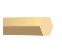 Barre droite hexagonale en laiton H59, 1 pièce, tige métallique hexagonale sans soudure avec 6 bords opposés for la décoration(32mmX200mm)