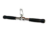 Barre droite rotative multi-exercices avec poignée en caoutchouc Fixation de câble de barre rotative (43,2 cm)