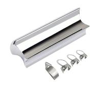 Barre en acier chromé pour guitare - Barre de tonalité solide usinée avec 4 médiators pour doigts, glisse lisse et projection résonante | Outil de guitare coulissant pour cordes électriques et Lap