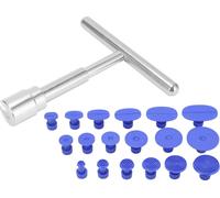 Barre en T de débosselage sans peinture avec 18 languettes de traction Kit de réparation de dommages à la carrosserie automobile Outil à main