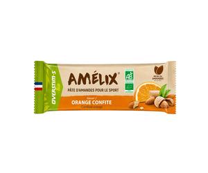 Barre énergétique bio Amélix Overstim.s - Pâte d´amandes et orange confite x 10