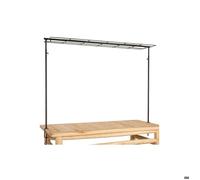 Barre étagère pour décoration de table en métal noir