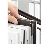 Barre étanche pour fenêtre, Joint d'étanchéité autocollant en S for portes et fenêtres, isolation phonique acoustique, marron, 1-15 m(9m/29.5ft)