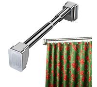 Barre Extensible Sans Perçage 2m 3m 4m Tringle Rideau Extensible, Antirouille Acier Inoxydable, Tringle À Rideaux De Douche Sans Percage Pour Paravent Interieur Penderie(Argent,210-300cm)