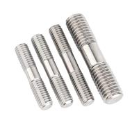 Barre filetée à Double tête en acier inoxydable 304, M3 M4 M5 M6 M8 M10 M12 M16, boulons à Double extrémité, tige de goujon, bâton à dents(M8,160 mm)