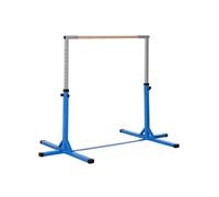 HomCom Barre fixe de gymnastique en acier – hauteur réglable 92–150 cm – Bleu