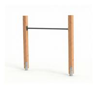 Barre Fixe En Bois Robuste Pour Jardin Enfant 147cm Naturel TU