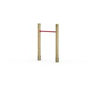 Barre fixe enfant WICKEY FIT Tumble 201 pour jardin - barre 90 cm rouge - jusqu’à 100 kg - kit complet avec ancrages