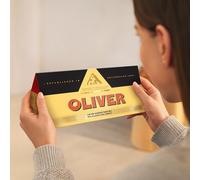 Barre géante Toblerone personnalisée - Barre au chocolat XL Toblerone personnalisée avec le nom et le message de votre choix, 8 barres (800 Grammes - XL)