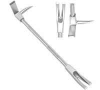 Barre Halligan multifonctionnelle de 30 pouces - Pied-de-biche d'effraction robuste - Outil 3-en-1 (Tête plate, Pointe, Fourche) - Acier au carbone forgé - Poignée ergonomique antidérapante
