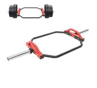 Barre hexagonale, barre hexagonale, poignée moletée avec support et 2 pinces à ressort, manchettes, poignées pour haltères, barre de soulevé de terre, olympique, équipement de fitness pour la maison