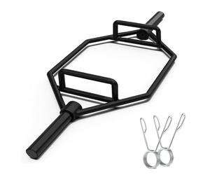 Barre hexagonale olympique Trap Bar Barre olympique Hex Bar Compatible avec disques Ø50 mm Barre hexagonale pour élévation des épaules et des détachements de sol