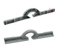 Barre horizontale argentée pour 255 scies à tronçonner en aluminium, plaque de support en fonte, accessoire d'outils électriques avec construction durable et guide de précision pour des angles précis