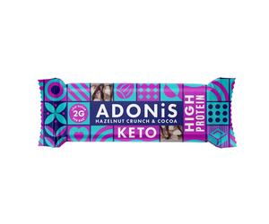 Barre keto croquante Noisettes chocolat 45g Adonis