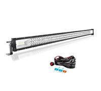 Barre led 127cm 50'' 648W Câblage Rampe Spot et Flood Étanche Projecteur Longue Portée Feux Phare de Travail pour 4x4 Voiture Camion Tracteur Quad Bateau