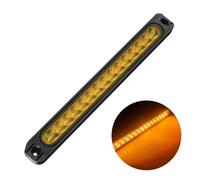 Barre lumineuse à 15 LED pour voiture 12V-24V - jaune -feu arrière-Stop à montage élevé-position latéral - Signal d'arrêt de camion