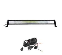 Barre lumineuse à LED, Design à trois rangées, lampe de travail droite, 32 pouces avec set de câbles