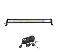 Barre lumineuse à LED, design courbe/droit, technologie 7D 3 rangées, câble droit de 32 pouces