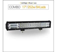 Barre lumineuse à LED, faisceau combiné, boîtier en aluminium durable, 17 pouces sans câblage