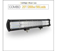 Barre lumineuse à LED, faisceau combiné, boîtier en aluminium durable, 20 pouces sans câblage