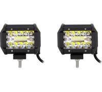 Barre lumineuse à LED, lampe tout-terrain 8D, 3 rangées