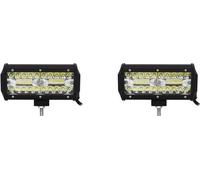 Barre lumineuse à LED, lampe tout-terrain 8D, 3 rangées