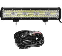 Barre lumineuse à LED, lampe tout-terrain 8D, 3 rangées