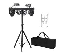 Barre lumineuse DJ, 1 ensemble avec support e, télécommande DMX512, 2 papillons, 2 faisceaux et 2 stroboscopes intégrés for barre lumineuse Disco Live DJ