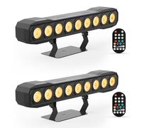 Barre Lumineuse LED 60W Wallwasher Éclairage de Scène Effets, 9 RGBW LED avec Télécommande Lumière de Fête Angle de Faisceau 35° Stroboscope DMX512 pour Mariages Extérieur Discothèque Noël DJ 2PCS