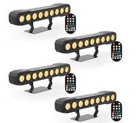 Barre Lumineuse LED 60W Wallwasher Éclairage de Scène Effets, 9 RGBW LED avec Télécommande Lumière de Fête Angle de Faisceau 35° Stroboscope DMX512 pour Mariages Extérieur Discothèque Noël DJ 4PCS