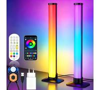 Barre lumineuse LED intelligente, lampe RGB Gaming avec capteur de mouvement PIR, télécommande et commande via application, Gaming LED Lampes avec 16 Millions Couleurs, Sync avec Musique TV, Déco pour